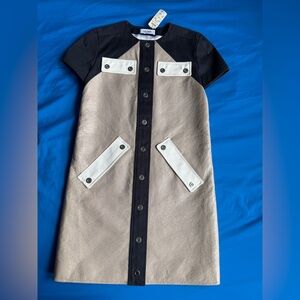 Courreges Leather mini dress Size 36 Fr. 
Please read the description below.